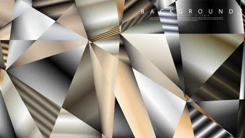 Abstract geometric background. vector gradient metal triangle Stock-Illustration