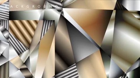 Abstract geometric background. vector gradient metal triangle Stock-Illustration