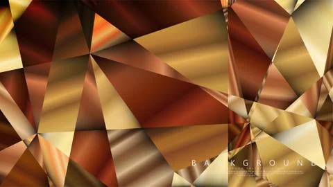 Abstract geometric background. vector gradient golden triangle Stock Illustration