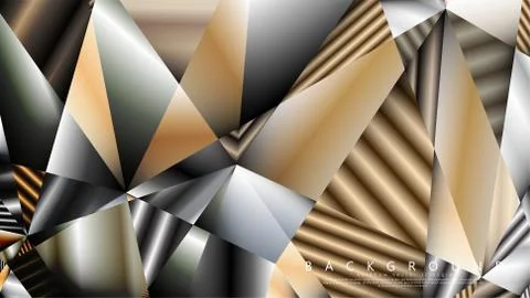 Abstract geometric background. vector gradient metal triangle Stock-Illustration