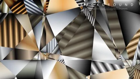 Abstract geometric background. vector gradient metal triangle Stock-Illustration
