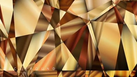 Abstract geometric background. vector gradient golden triangle Illustrazione stock