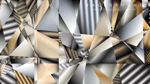 Abstract geometric background. vector gradient metal triangle Illustrazione stock