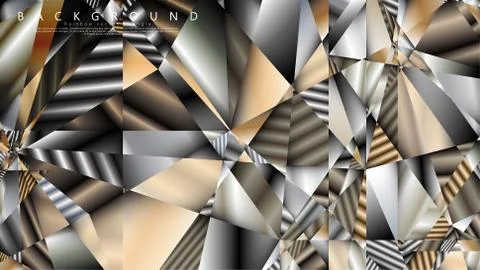 Abstract geometric background. vector gradient metal triangle Stock-Illustration