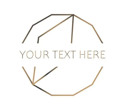 Abstract geometric background. Vector illustration. gold place for text Illustrazione stock