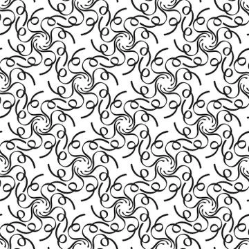 Abstract geometric background, vector seamless pattern, ornamental wallpaper, Stock Illustration