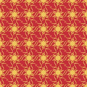 Abstract geometric background, vector seamless pattern, ornamental wallpaper, Stock Illustration