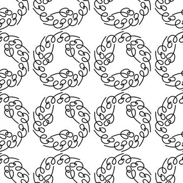 Abstract geometric background, vector seamless pattern, ornamental wallpaper, Illustrazione stock