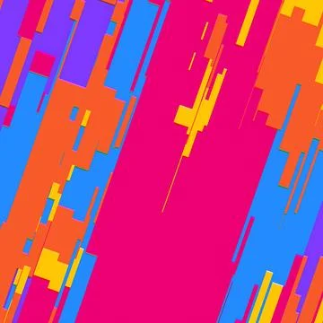 Abstract Geometric Background with Vibrant Dynamic Rectangular Shapes in Bold Illustrazione stock