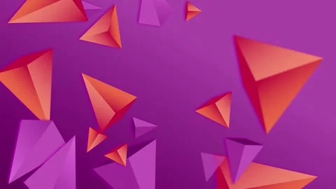 Abstract geometric background with a vibrant gradient of purple and orange t Stock Footage 327784677