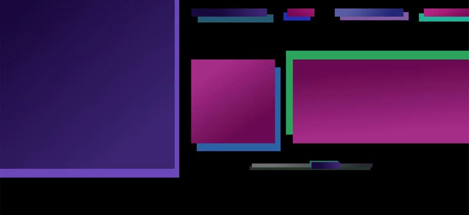 Abstract geometric background with vibrant gradient rectangles and layered .. イラスト素材