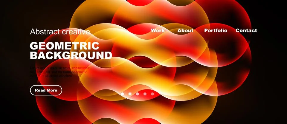 Abstract geometric background. Vibrant orange, red hues dominate design. Stock Illustration