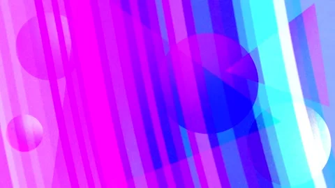 Abstract geometric background with vibrant pink and blue streaks and translucent Stock Footage 301520364
