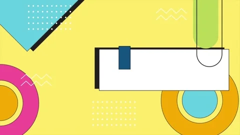 Abstract geometric background with vibrant retro design elements seamless 4k Stock Footage 315145254