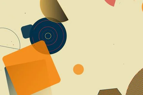 Abstract Geometric Background with Vibrant Shapes and Patterns Stock Illustration