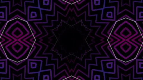 Abstract Geometric Background Video. Trippy Psychedelic kaleidoscope pattern. Video stock 280379509