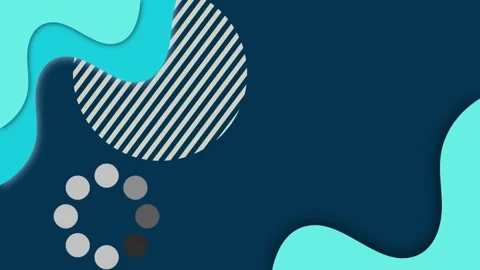 Abstract Geometric Background With Waves And Stripes In Blue Tones Stock Footage 279286678