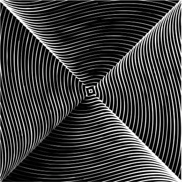 Abstract geometric background of wavy lines. Stock Illustration