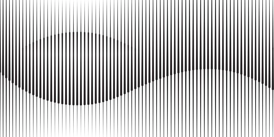 Abstract geometric background with wavy vertical lines. Intersecting flowin.. Stock-Illustration