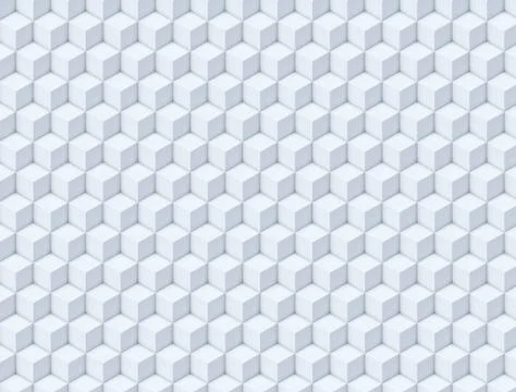 Abstract geometric background of white 3d white cubes with shadow. Stock Illustration