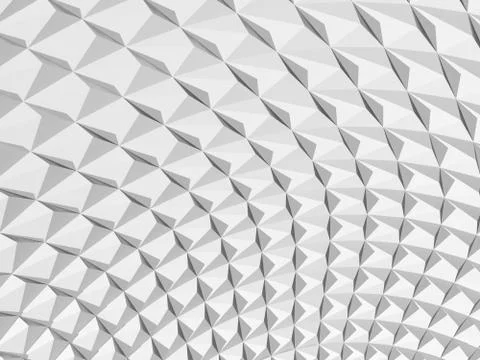 Abstract geometric background, white 3d Illustrazione stock