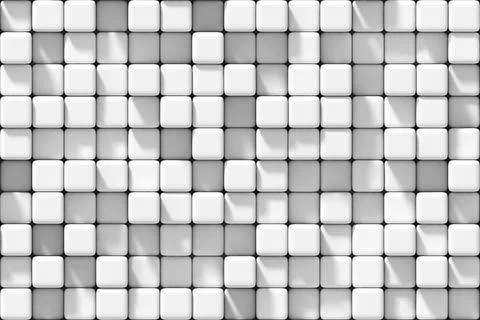 Abstract geometric background with white cubes Ilustración de archivo