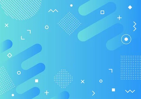 Abstract geometric background, white geometric shape on blue gradient backg.. Stock Illustration