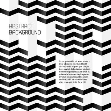 Abstract geometric background with zigzags. Illustrazione stock