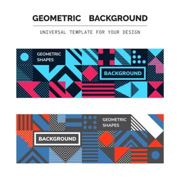 Abstract Geometric Backgrounds Stock Illustration