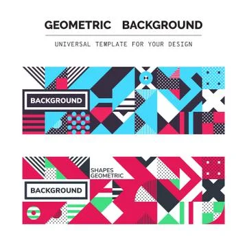 Abstract Geometric Backgrounds Stock Illustration