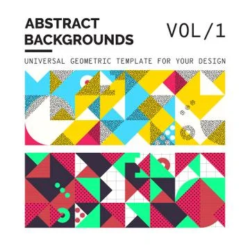 Abstract Geometric Backgrounds Stock Illustration