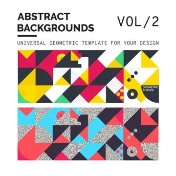 Abstract Geometric Backgrounds Stock Illustration