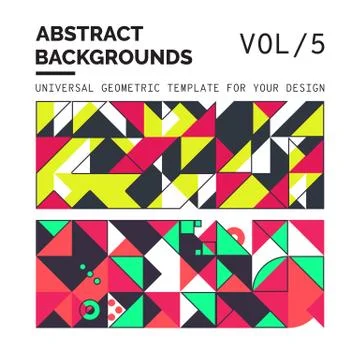 Abstract Geometric Backgrounds Stock Illustration