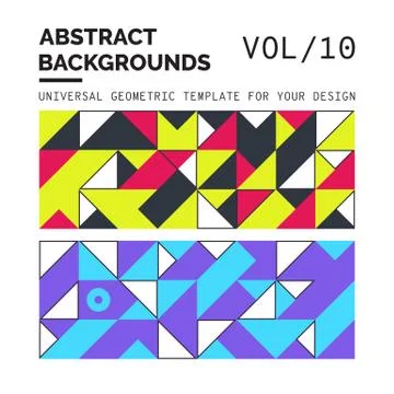 Abstract Geometric Backgrounds Stock Illustration