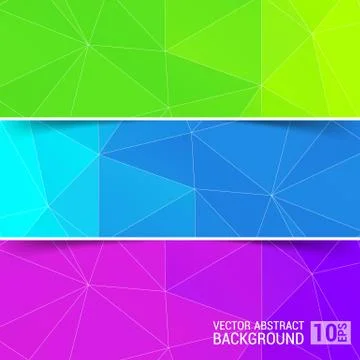 Abstract Geometric backgrounds. Polygonal vector design color Stock Illustration