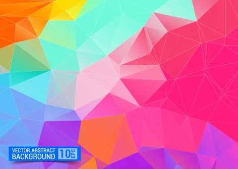 Abstract Geometric backgrounds. Polygonal vector design color Stock Illustration