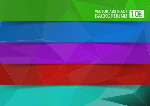 Abstract Geometric backgrounds. Polygonal vector design color Stock Illustration