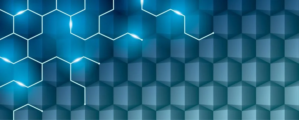 Abstract geometric banner Stock Illustration