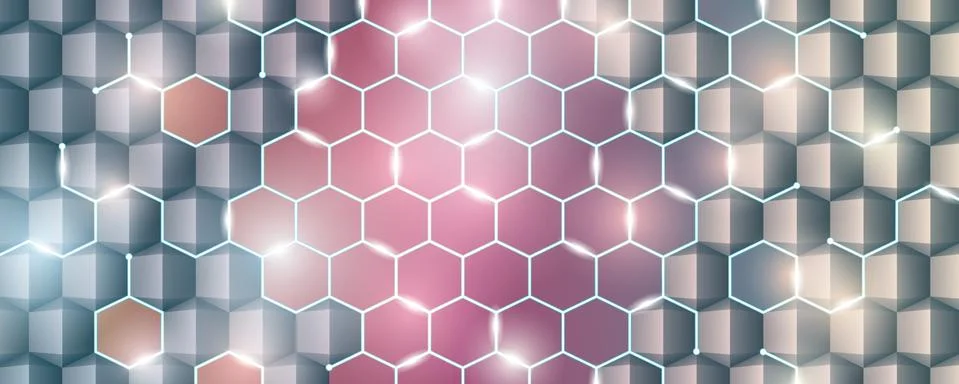 Abstract geometric banner Stock Illustration