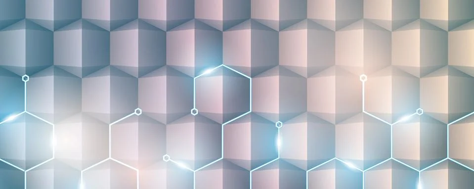 Abstract geometric banner Stock Illustration