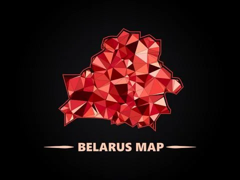 Abstract geometric Belarus map illustration Stock Illustration