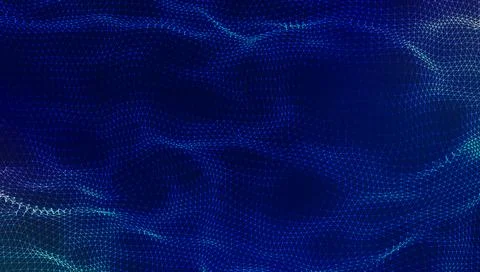 Abstract geometric big data mesh pattern in blue hues with a geometric grid 스톡 일러스트