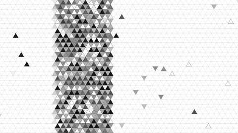 Abstract geometric black and white graphic design halftone triangle pattern Stock Footage 307220261