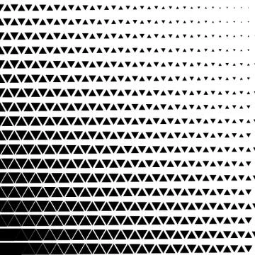 Abstract geometric black and white graphic design print halftone triangle pat Stock Illustration