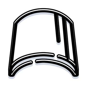 Abstract geometric black and white line arch Stock Illustration