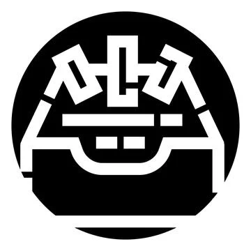 Abstract geometric black and white symbol design Illustrazione stock