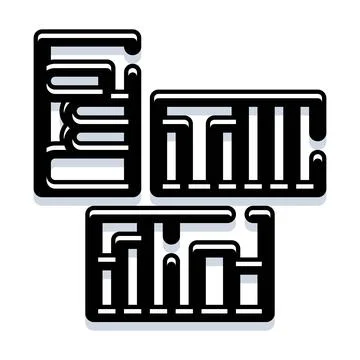Abstract geometric black and white design blocks Stockillustratie