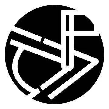 Abstract geometric black and white circle logo design イラスト素材
