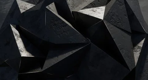 Abstract geometric black pattern with sharp edges and modern design elements Illustrazione stock