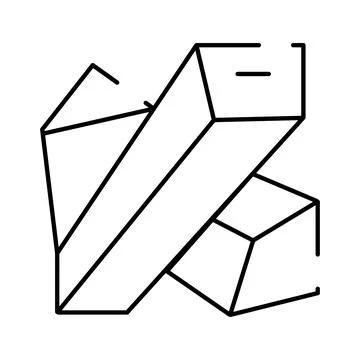 Abstract geometric block construction creating an optical illusion Stock Illustration